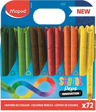 Image de Pot de 72 crayons de couleur SCHOOL'PEPS INFINITY